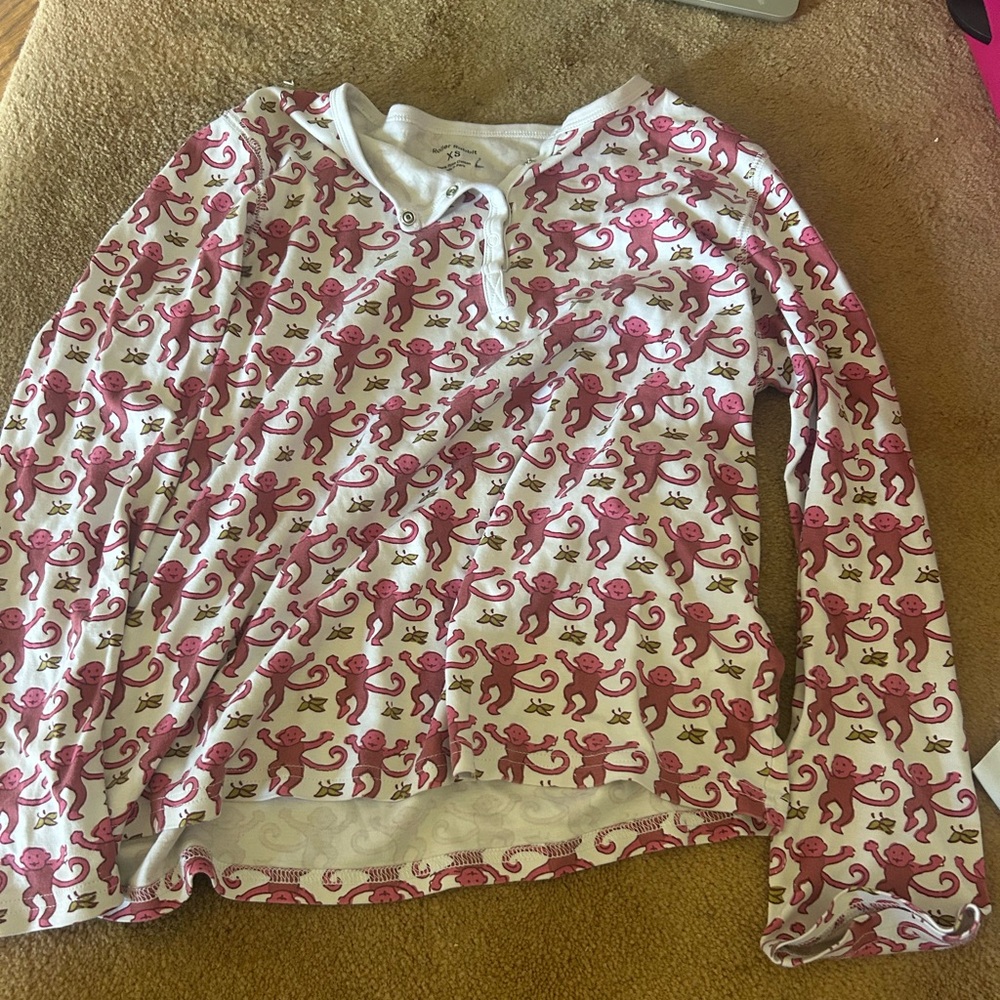 Roller Rabbit Pink Monkey Print Set